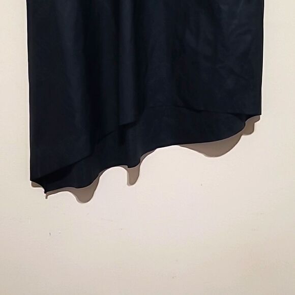 Zara Faux Leather Asymmetrical Orange and Black Dress Sz Small - Picture 8 of 8